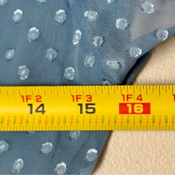 Lucy in the Sky Light Blue Polka Dot Take Me to Paris Mini Dress Size‎ S - Picture 8 of 9